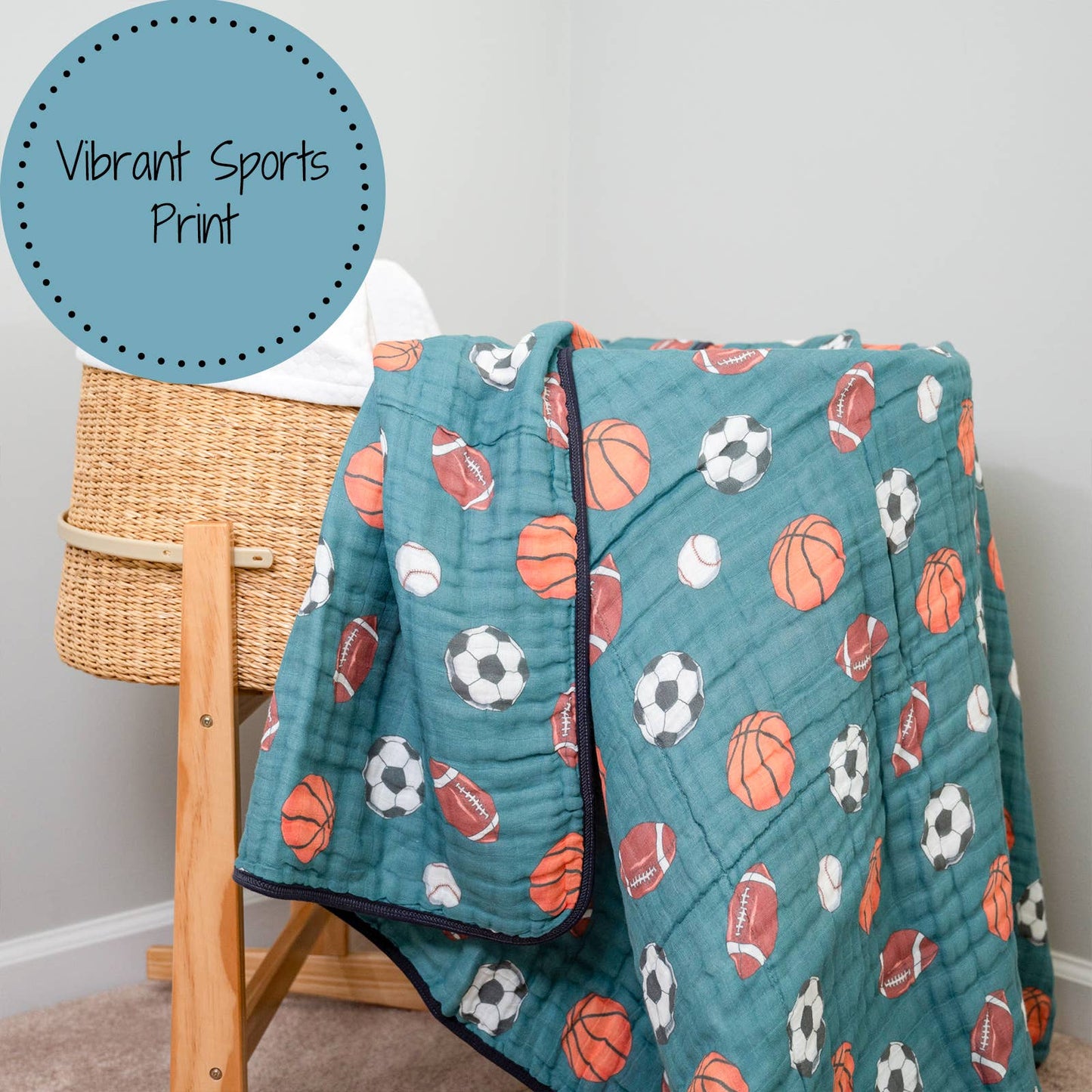 Little Athlete Muslin Quilt