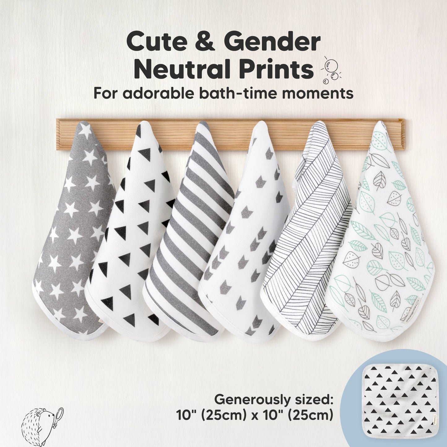 Grayscape Pack Baby Washcloths