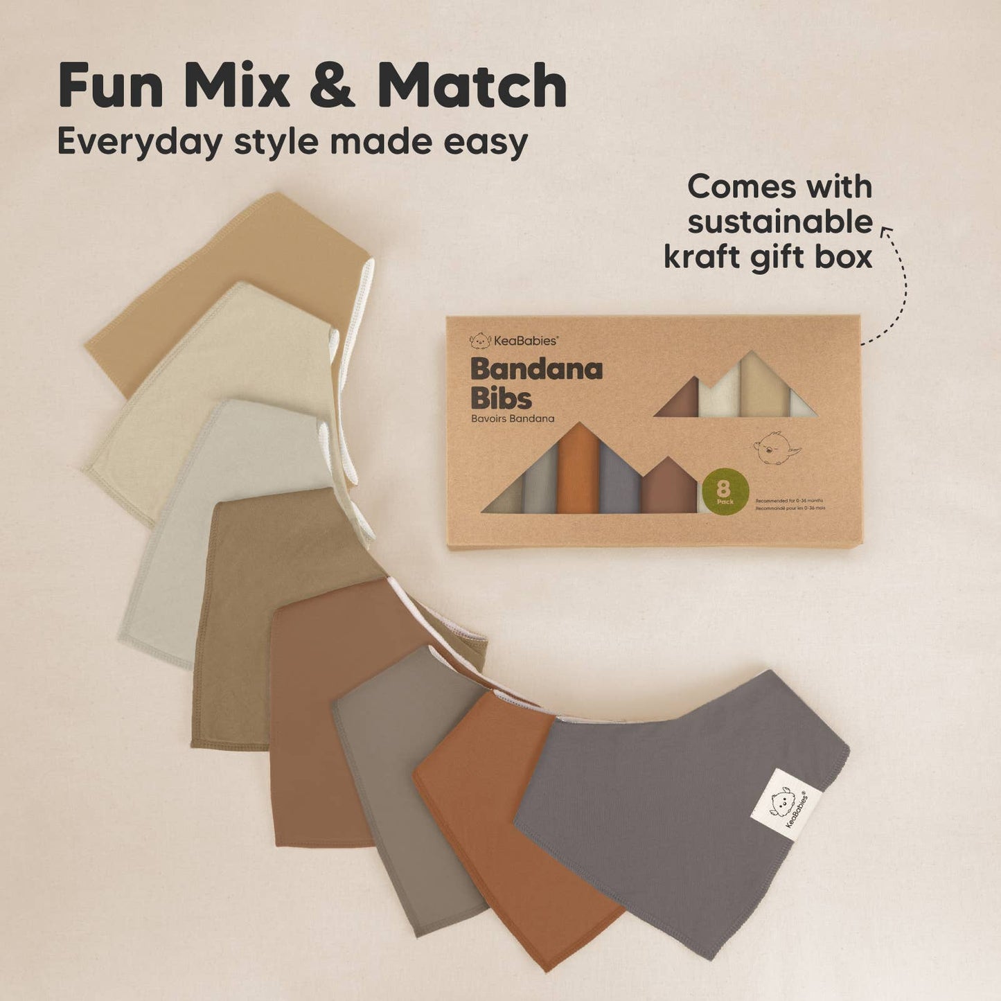 Terracotta Pack Bandana Bibs