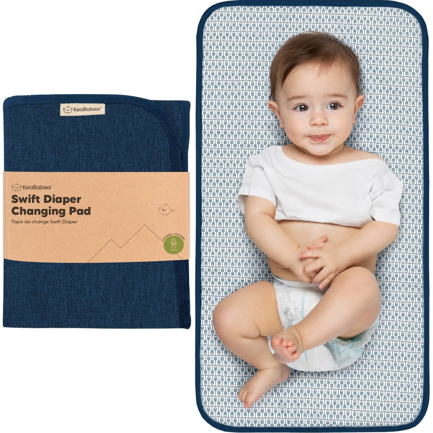 Navy Blue Diaper Changing Mat