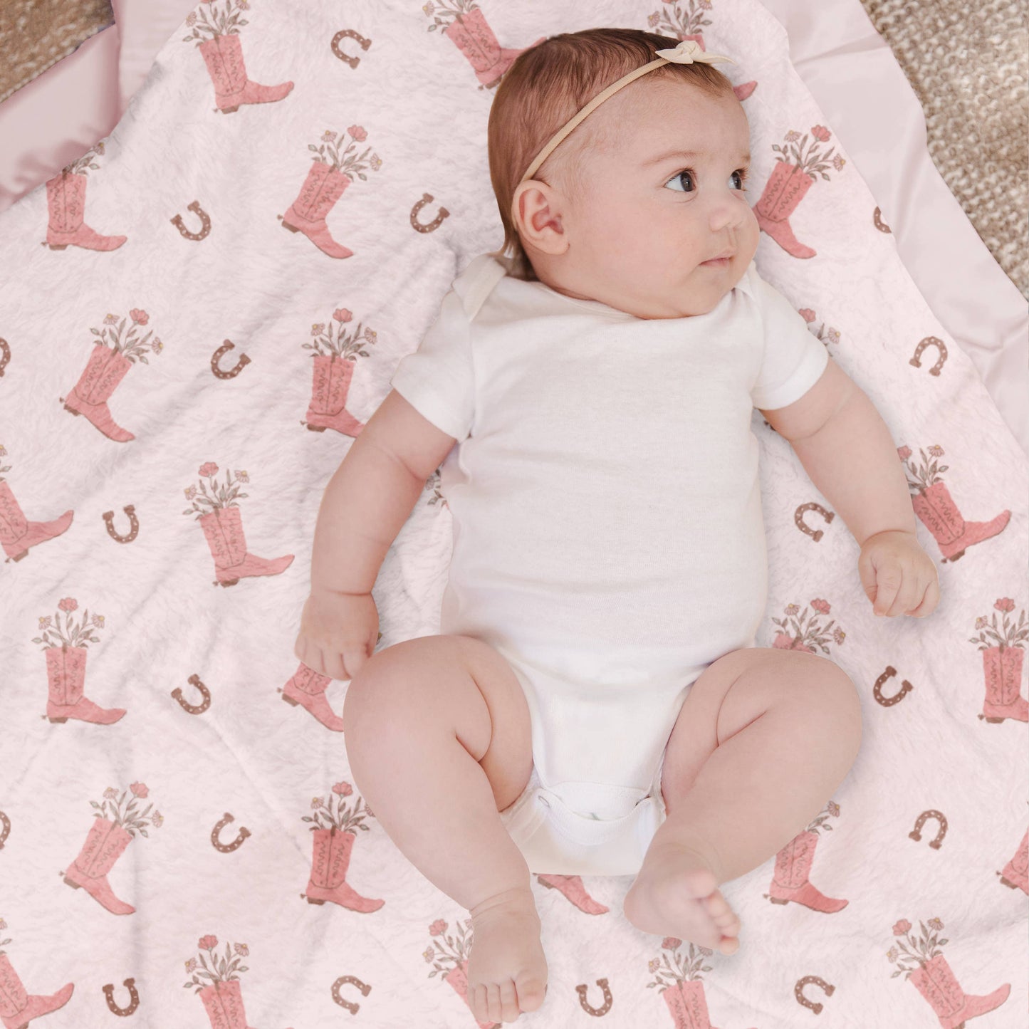 Reversible Baby Blanket - Bloomin' Boot