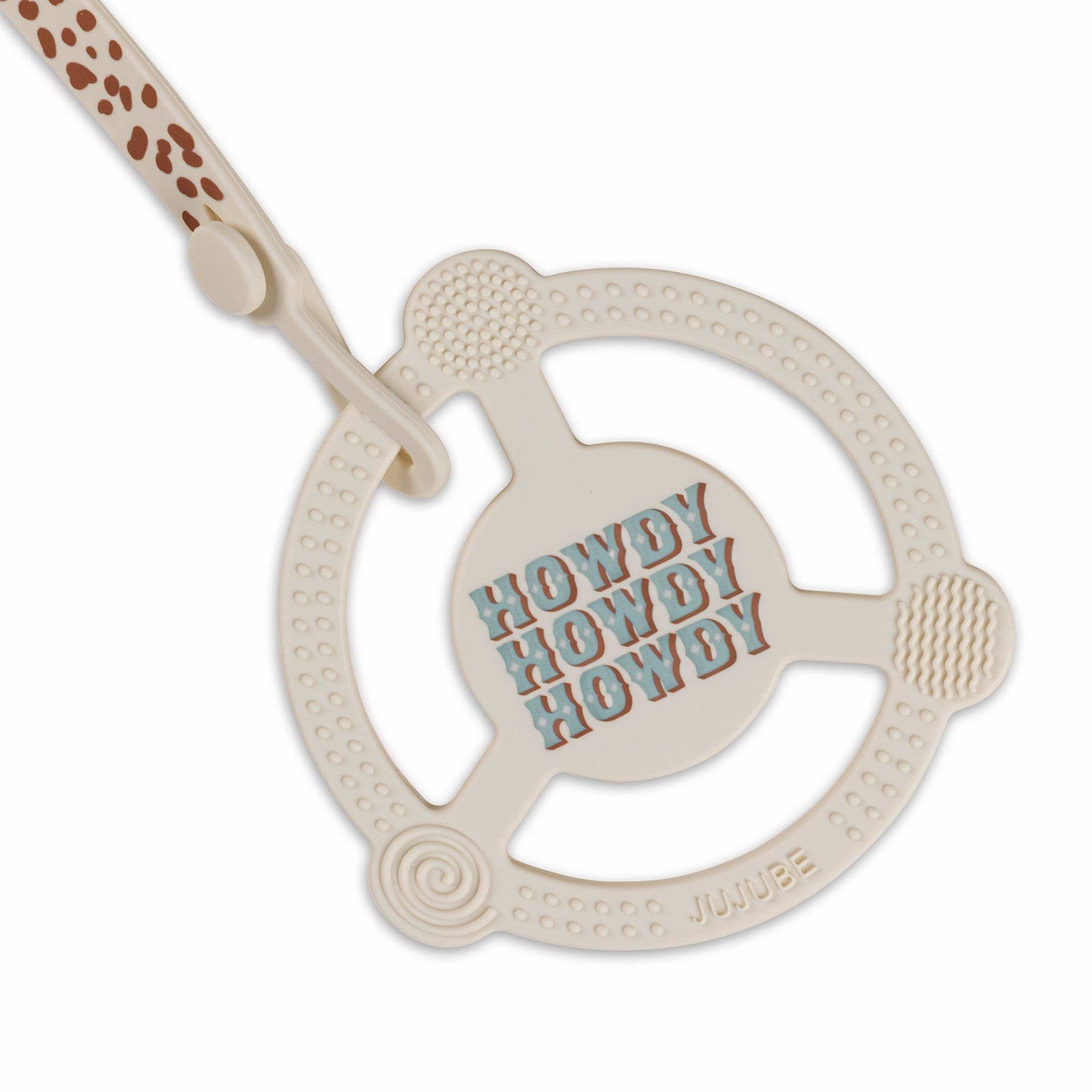 Silicone Teether Ring - Howdy Partner Blue