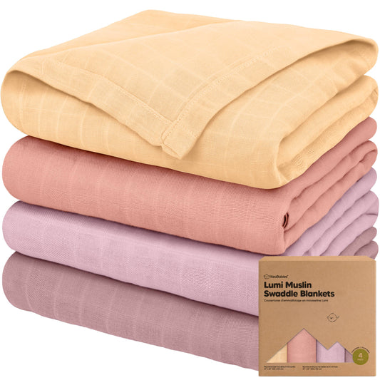 Lavender Pack Muslin Swaddle Blankets