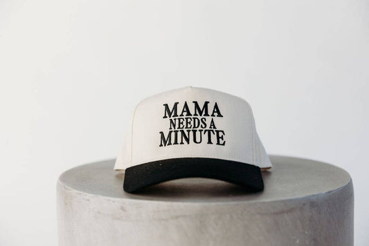 Mama Needs a Minute Vintage Embroidered Hat