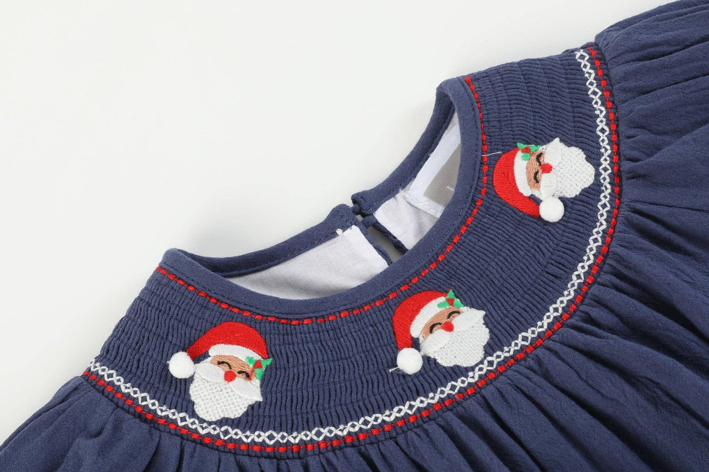 Santa Smocked Bubble Romper