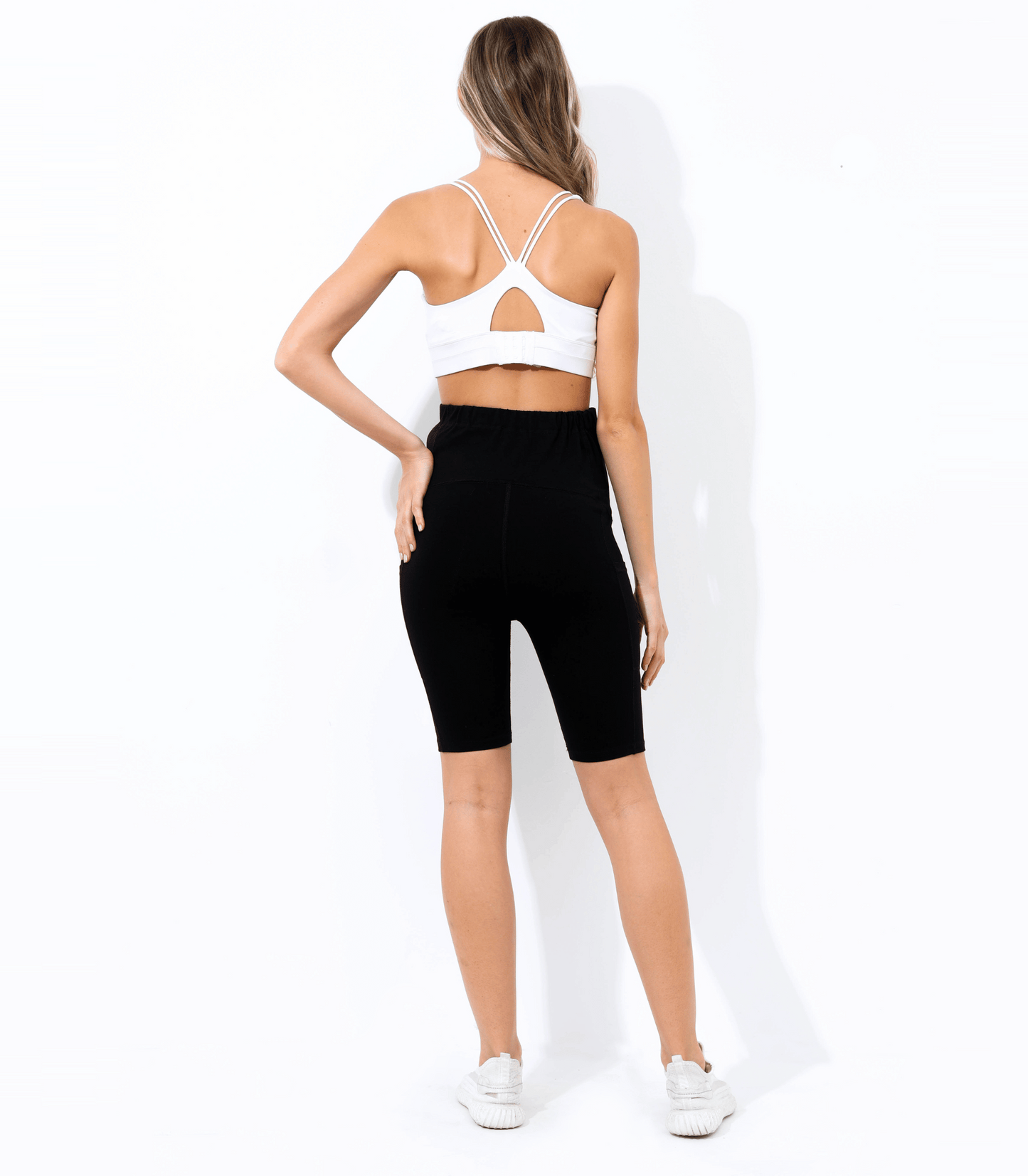 Maternity Biker Shorts with Pockets