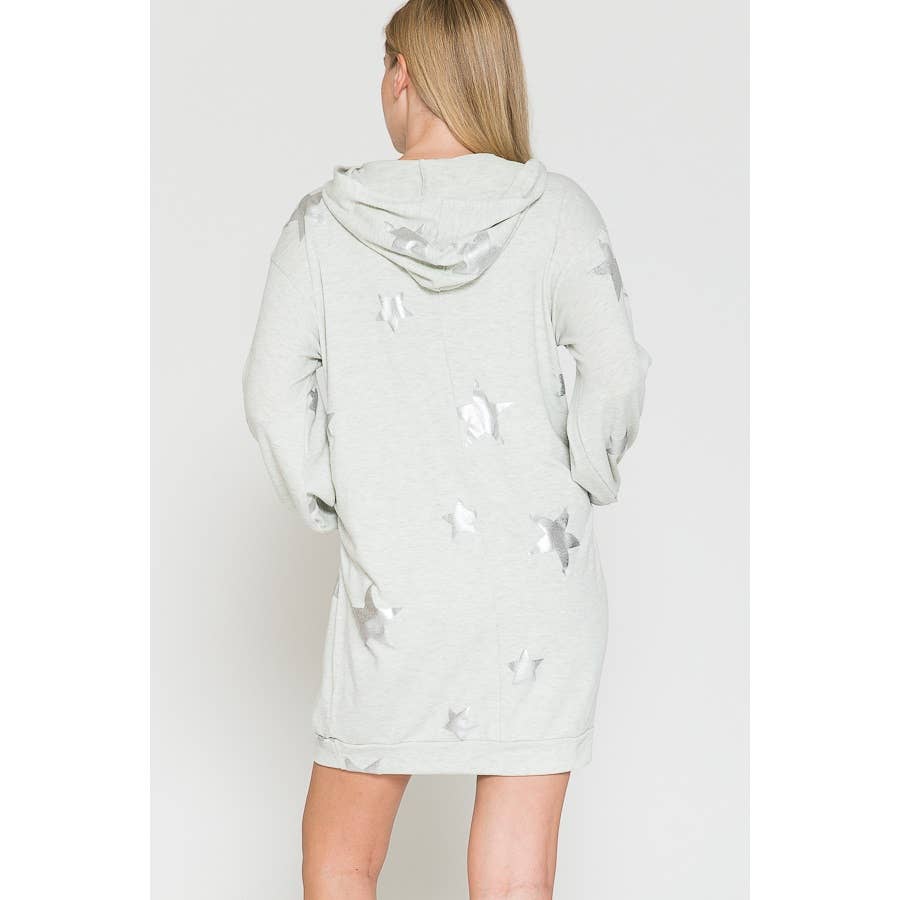 Maternity Star Print Oversized Hoodie