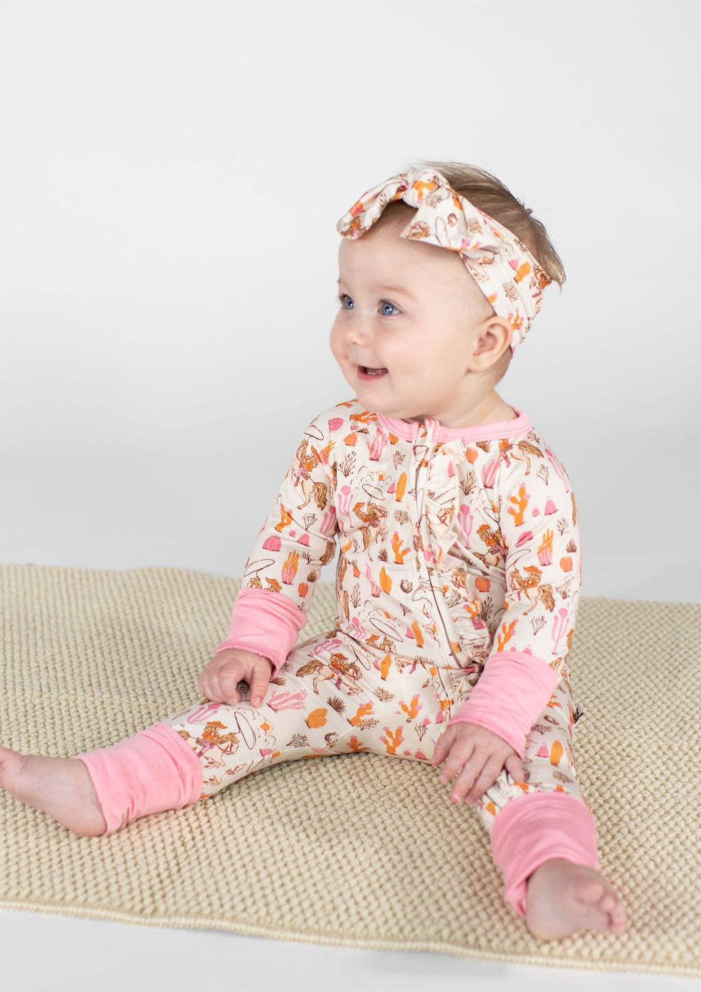 Saddle Up, Cowgirl Toile  - Convertible Zippy PJs