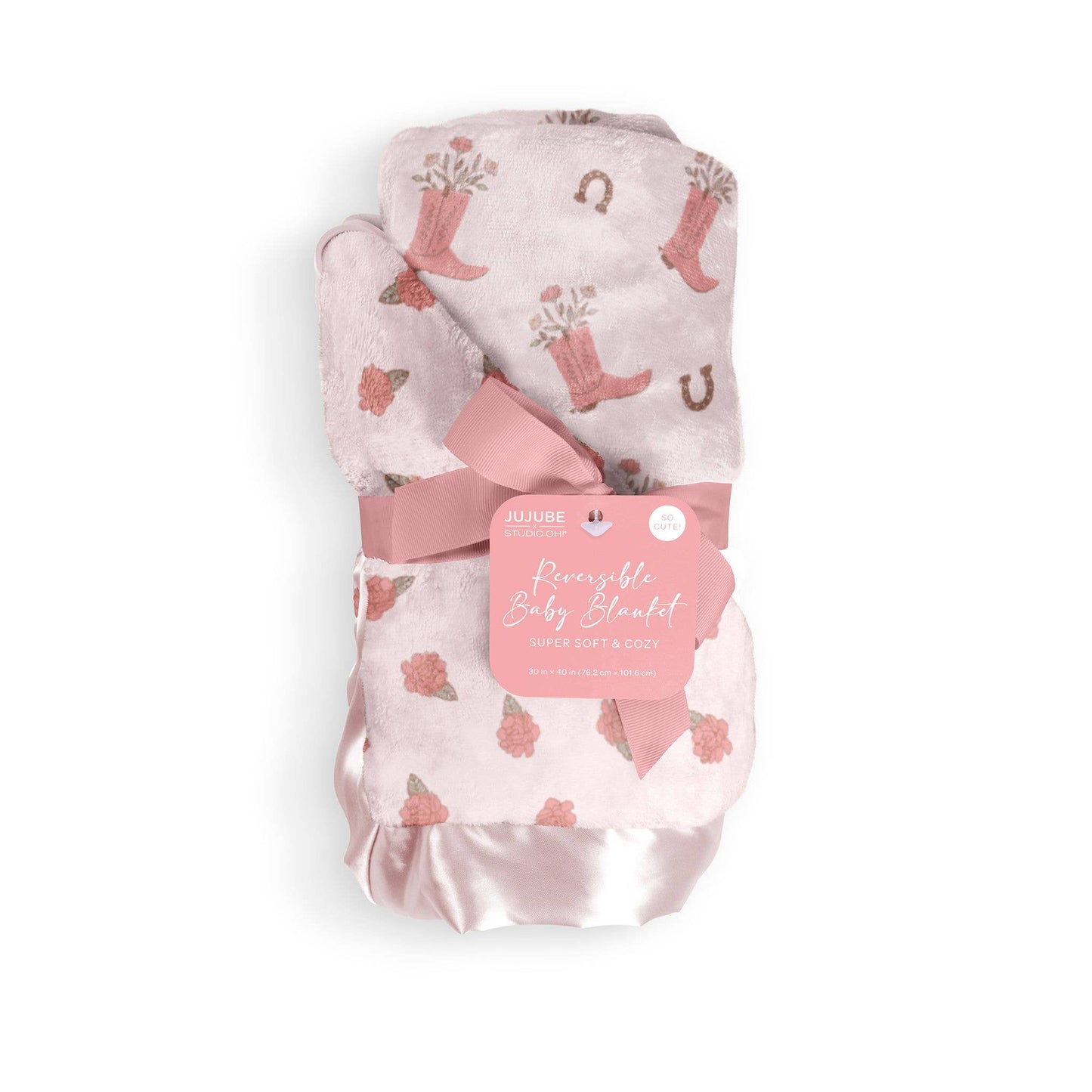 Reversible Baby Blanket - Bloomin' Boot