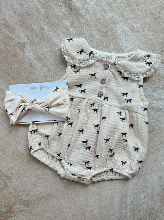 Muslin Romper | Wild Horses