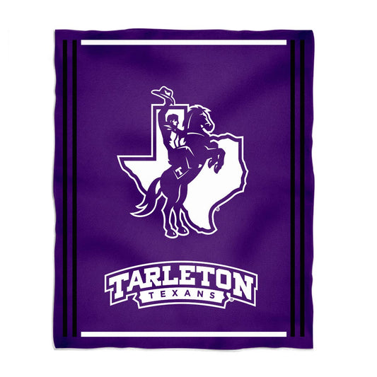 Tarleton State University Purple Minky Blanket