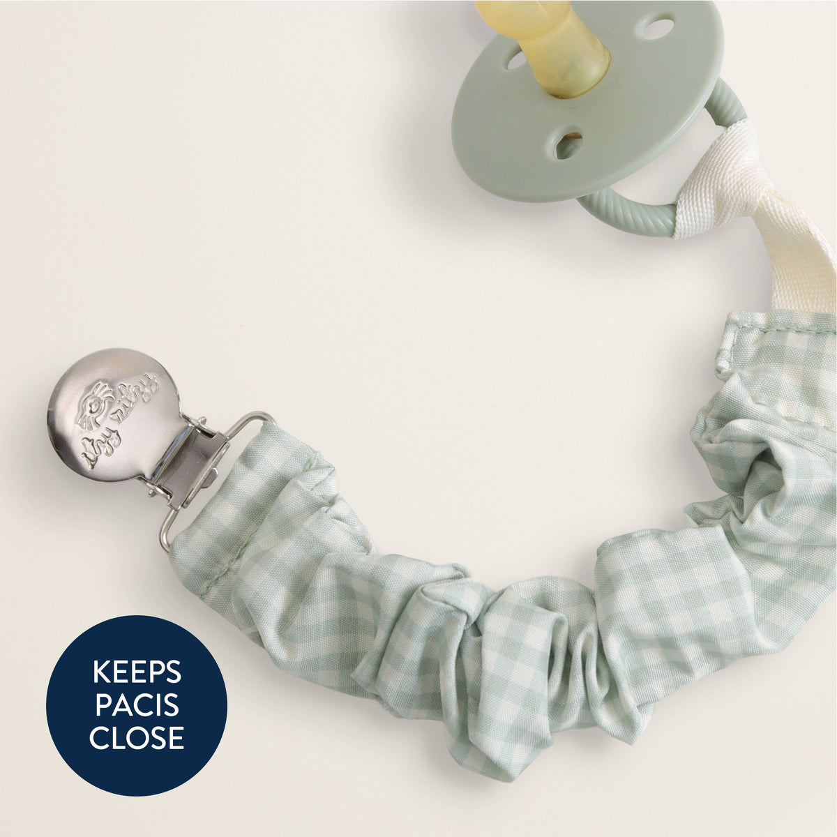 Ritzy Cinch™ Green Gingham - Pacifier Strap