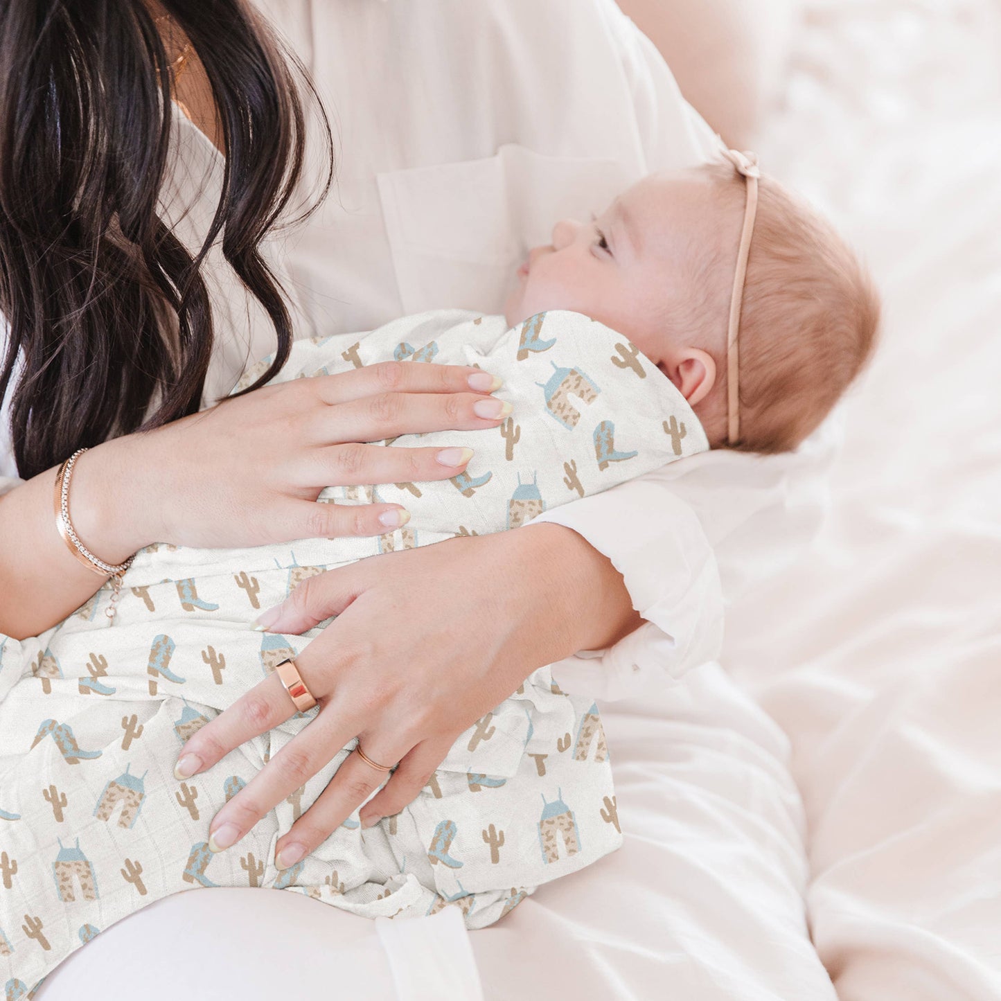Swaddle Blanket Set - Howdy Partner Blue