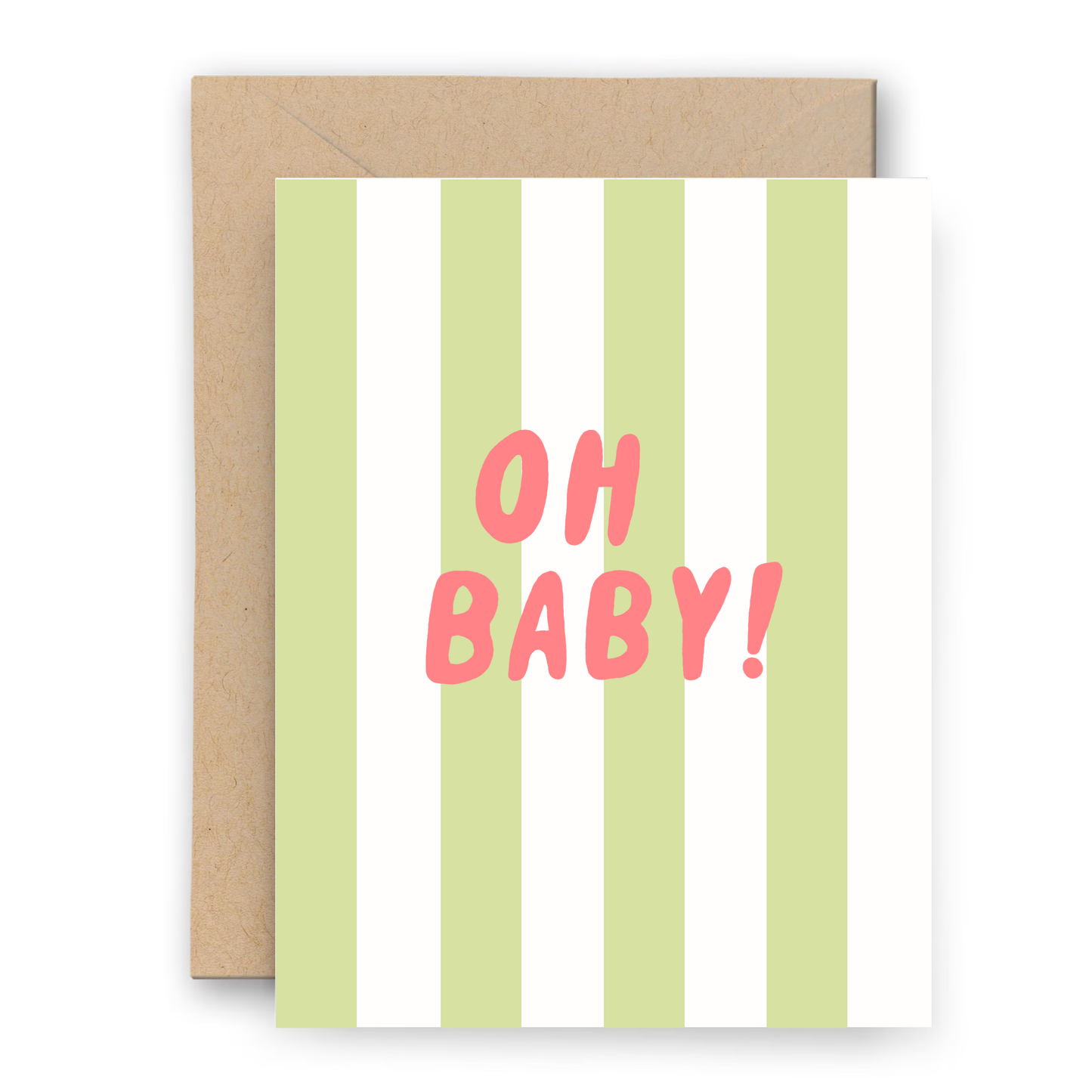 Oh Baby Cabana Stripe - Greeting Card