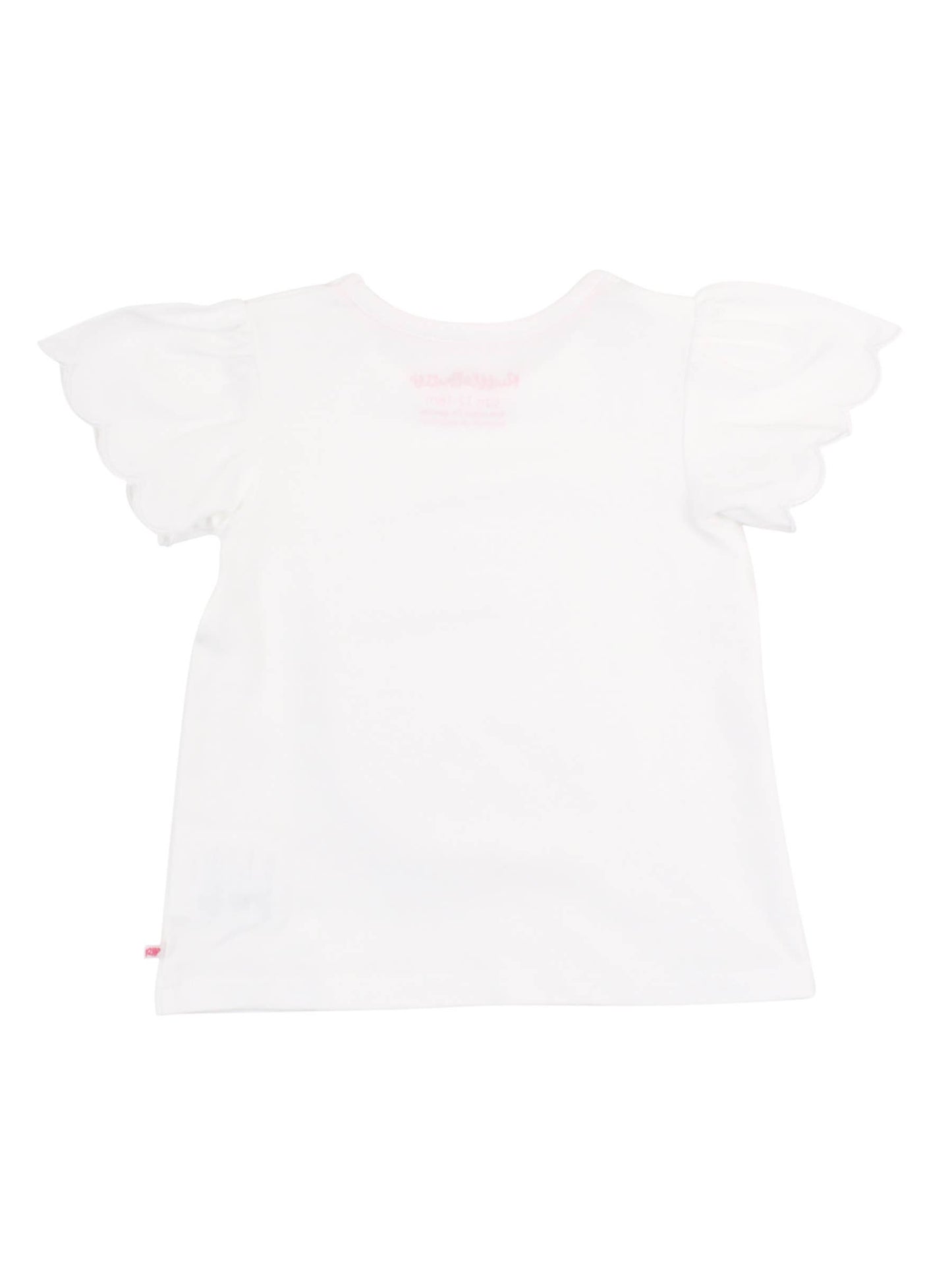 White Knit Scallop Tee