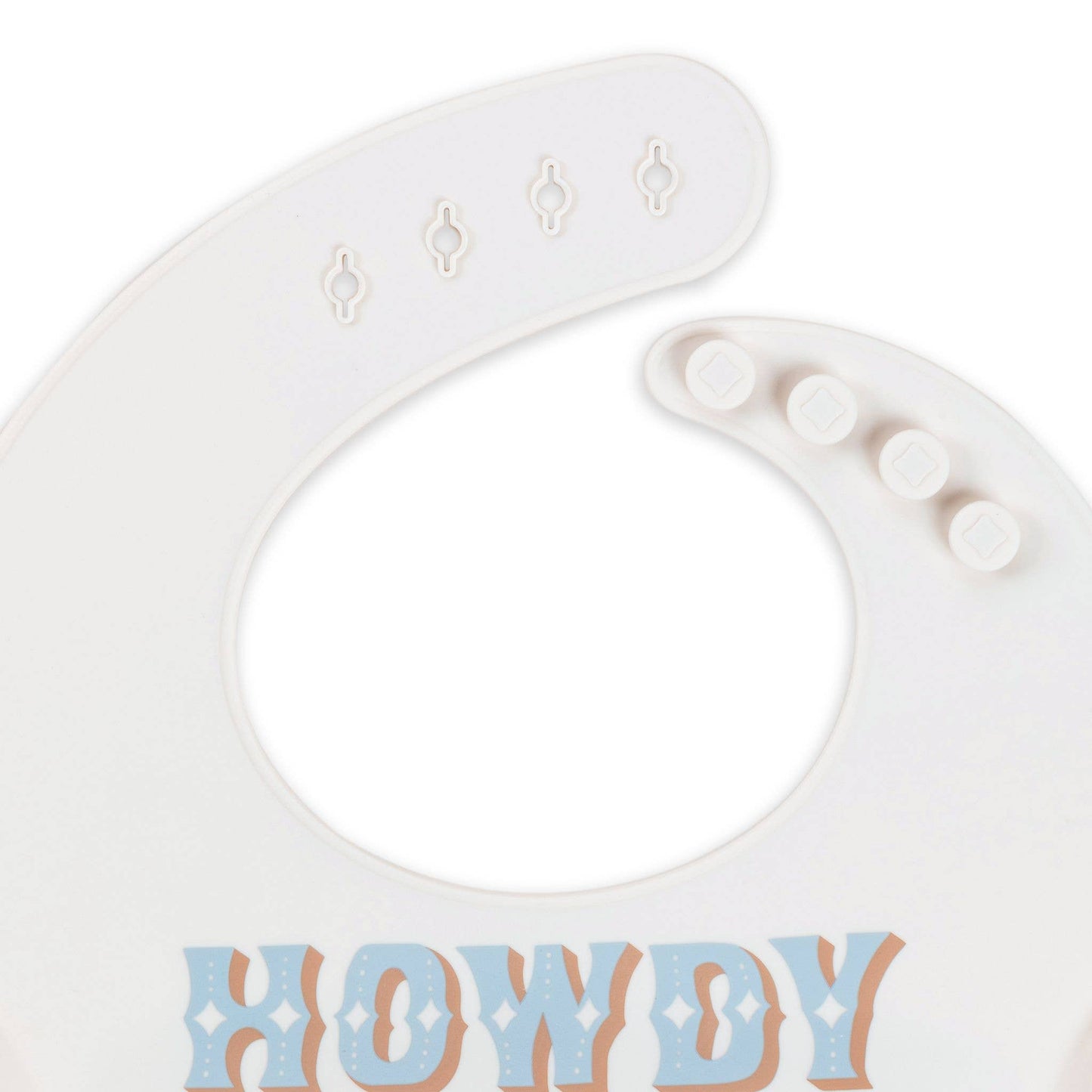 Silicone Bib - Howdy Partner Blue