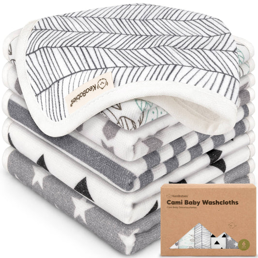 Grayscape Pack Baby Washcloths