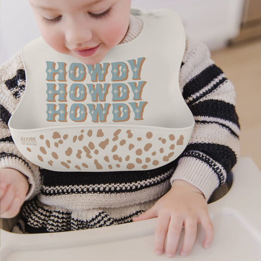Silicone Bib - Howdy Partner Blue
