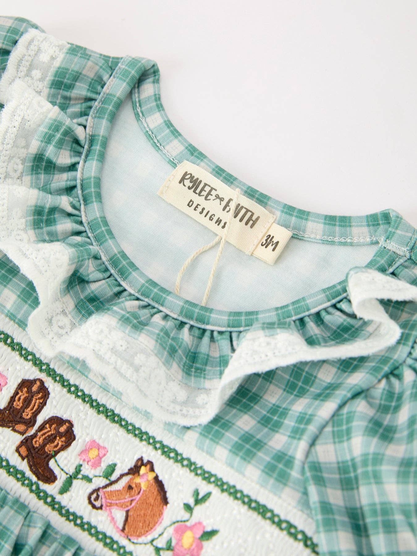 Western Plaid Bubble Romper