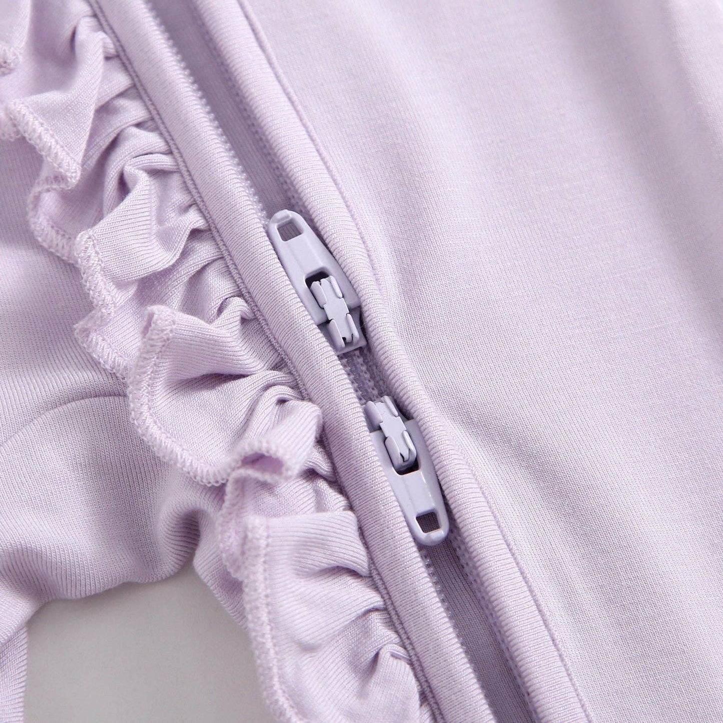 Ruffled Zippered Baby Romper for NICU & Preemies