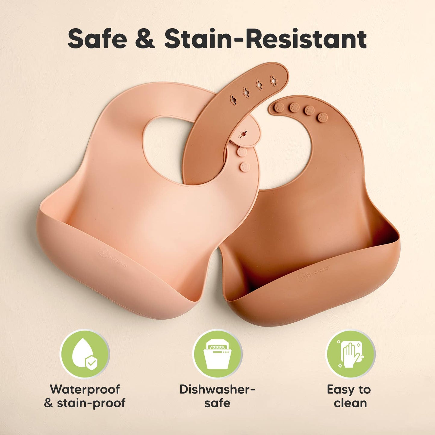 2-Pack Prep Silicone Bibs - Dusk