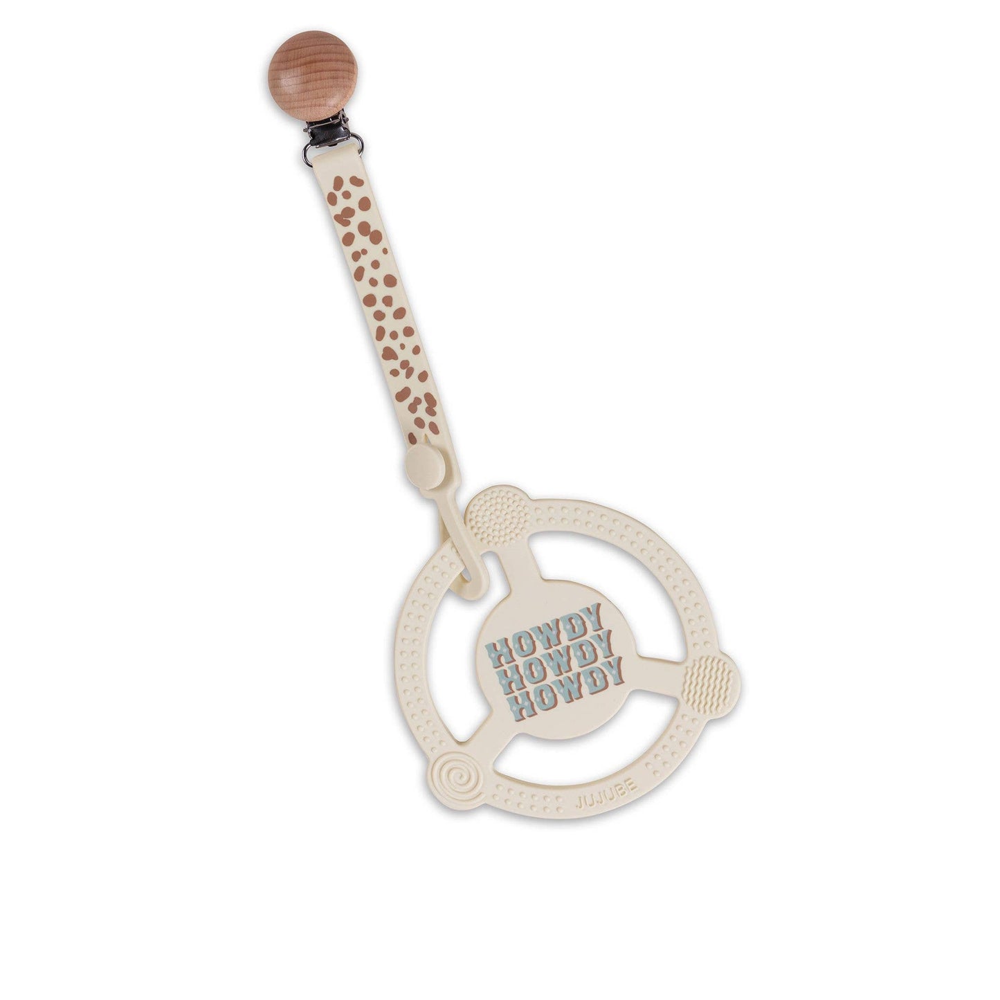 Silicone Teether Ring - Howdy Partner Blue