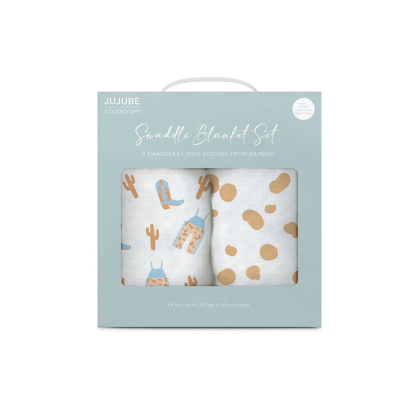 Swaddle Blanket Set - Howdy Partner Blue