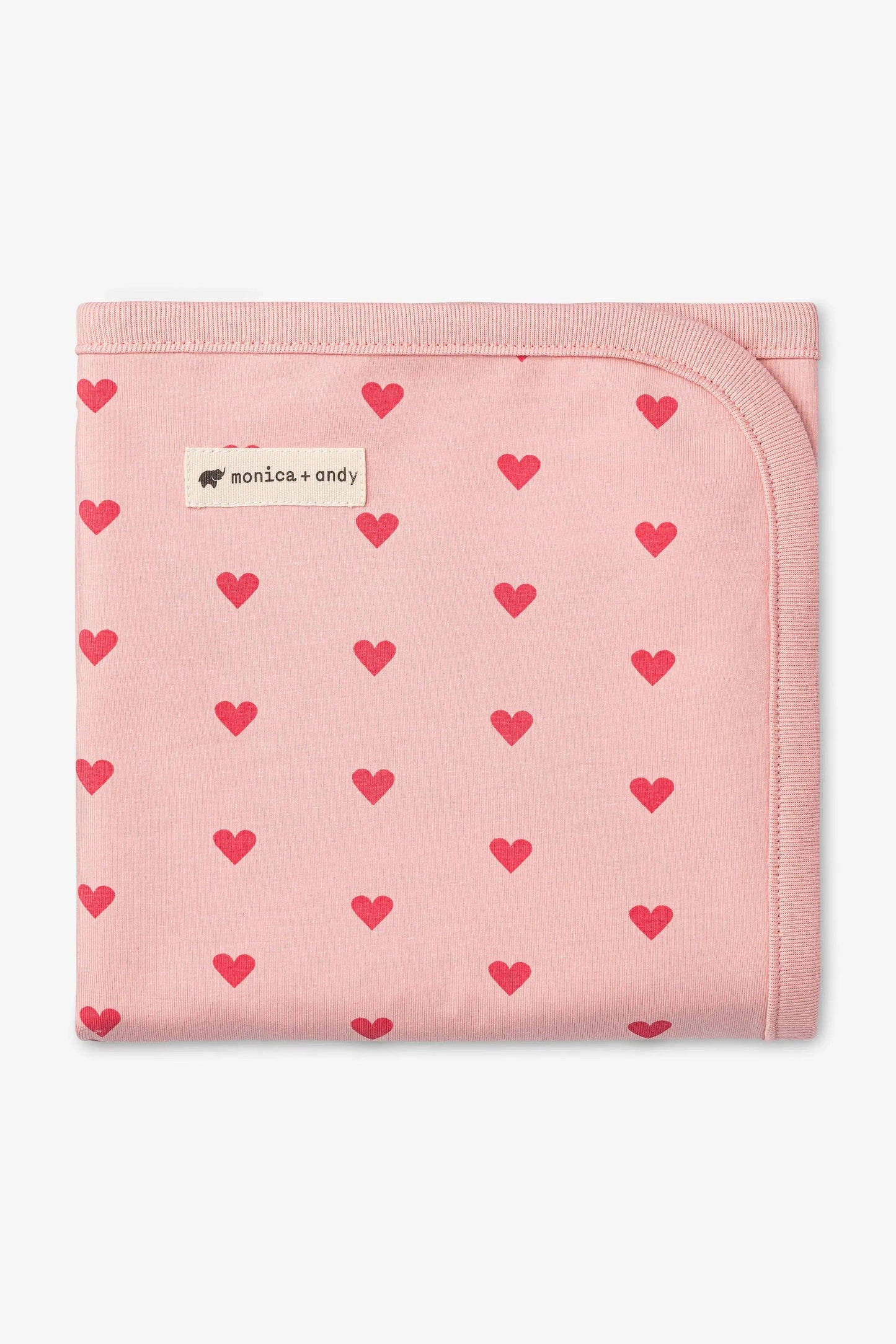 Pink Heart Swaddle Blanket