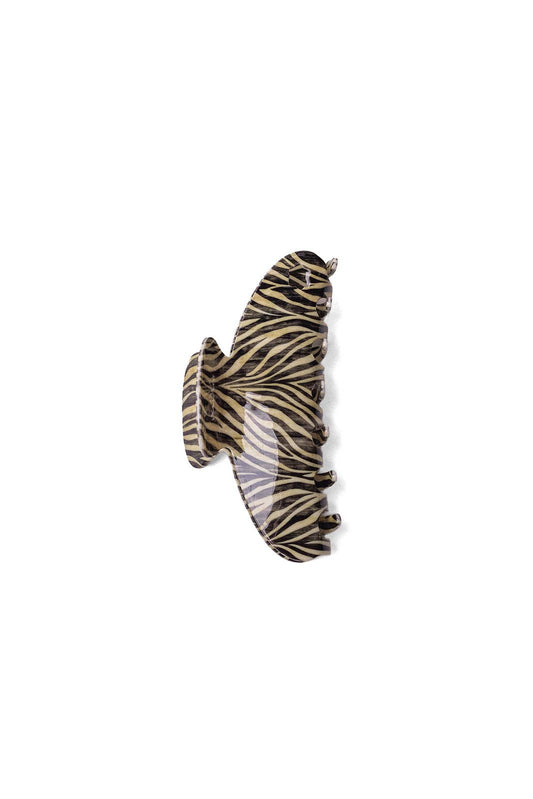 Zebra Acetate Claw Clip