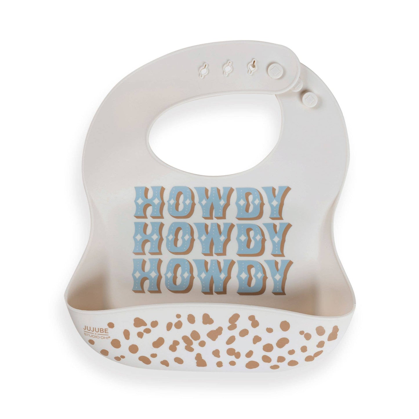 Silicone Bib - Howdy Partner Blue