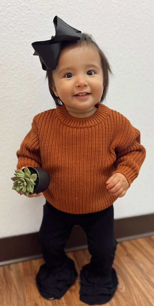 Chunky Knit Sweater | Rust