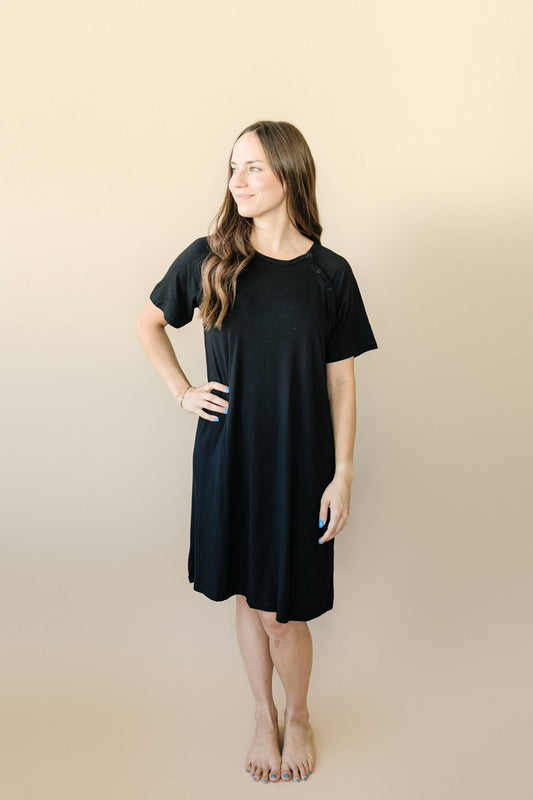 Women's Labor & Delivery Gown - Black