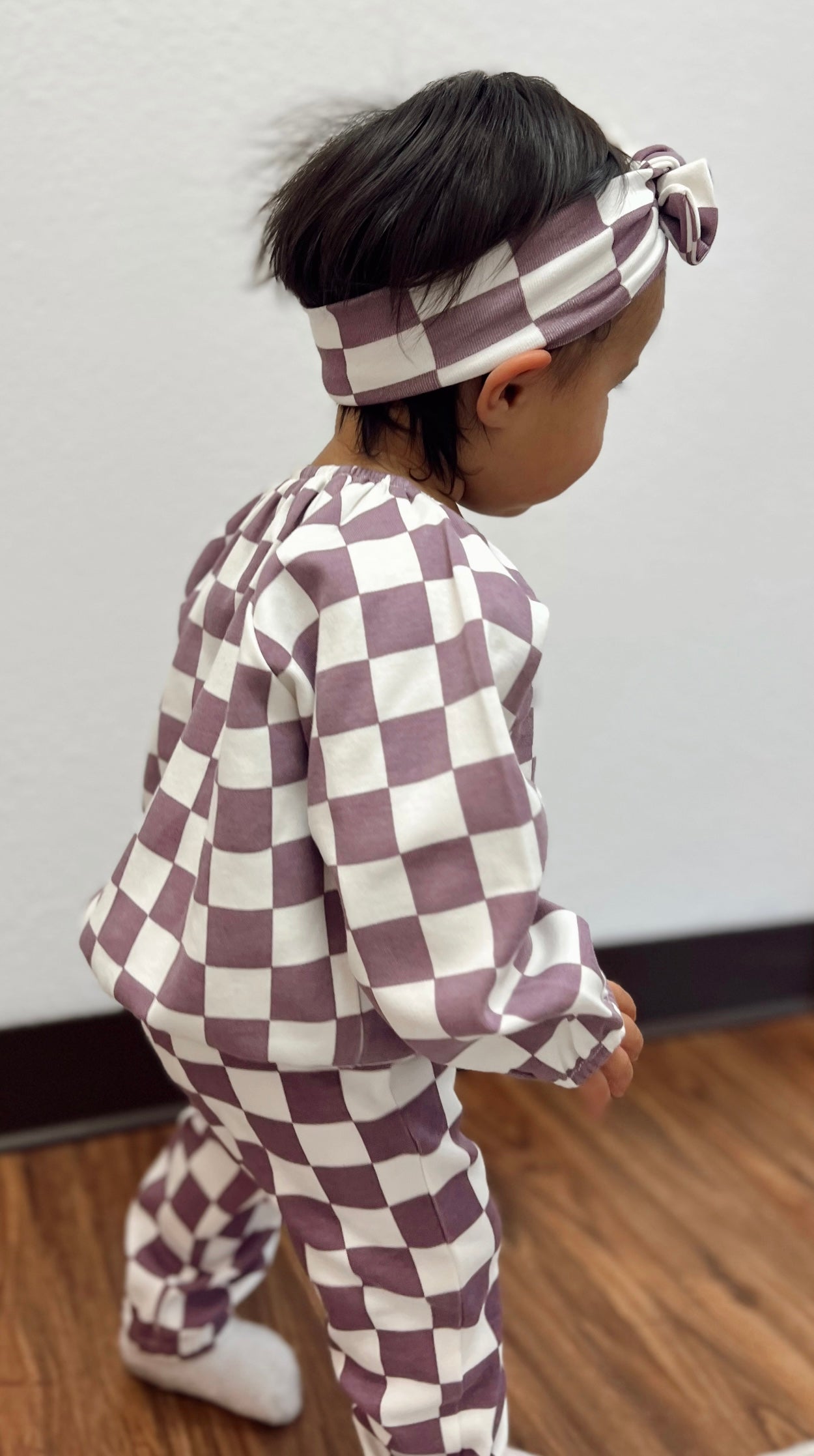 Berry Cheesecake Checkerboard / Top + Pant Set