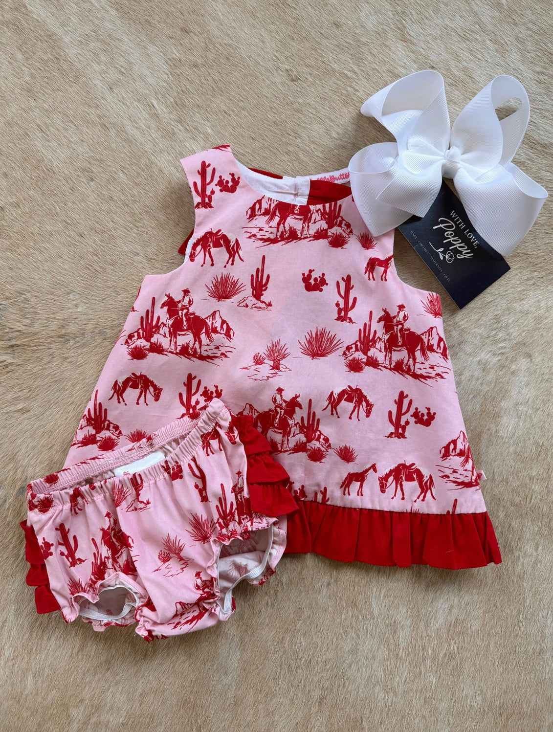 Western Toile Swing Top & Bloomer Set