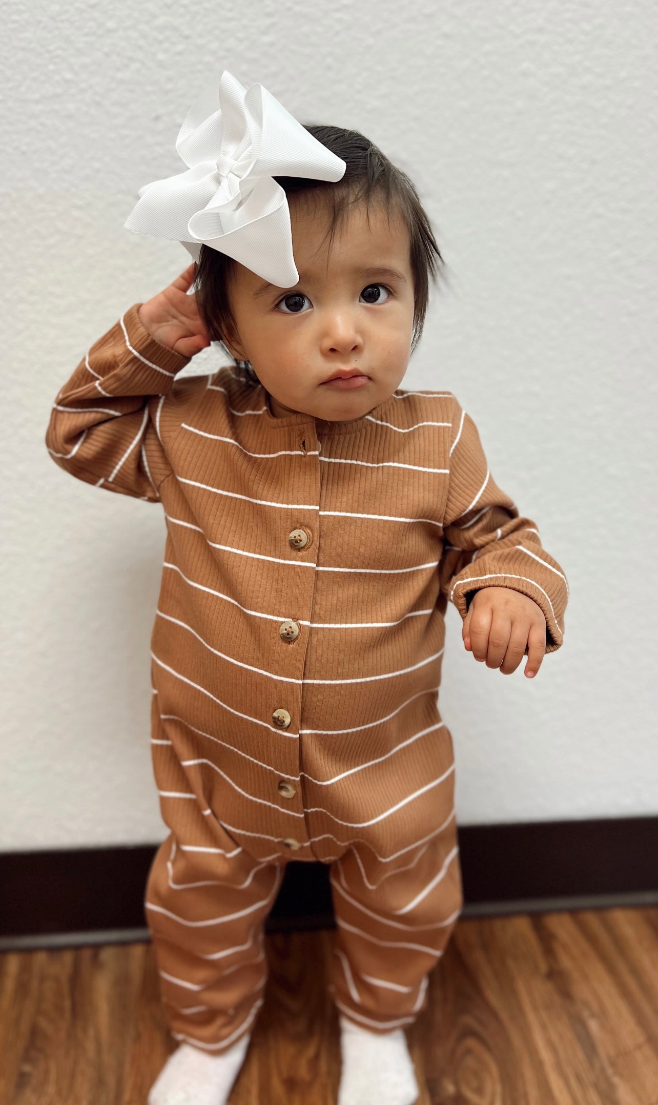 Saddle Stripe Ribbed Jumpsuit