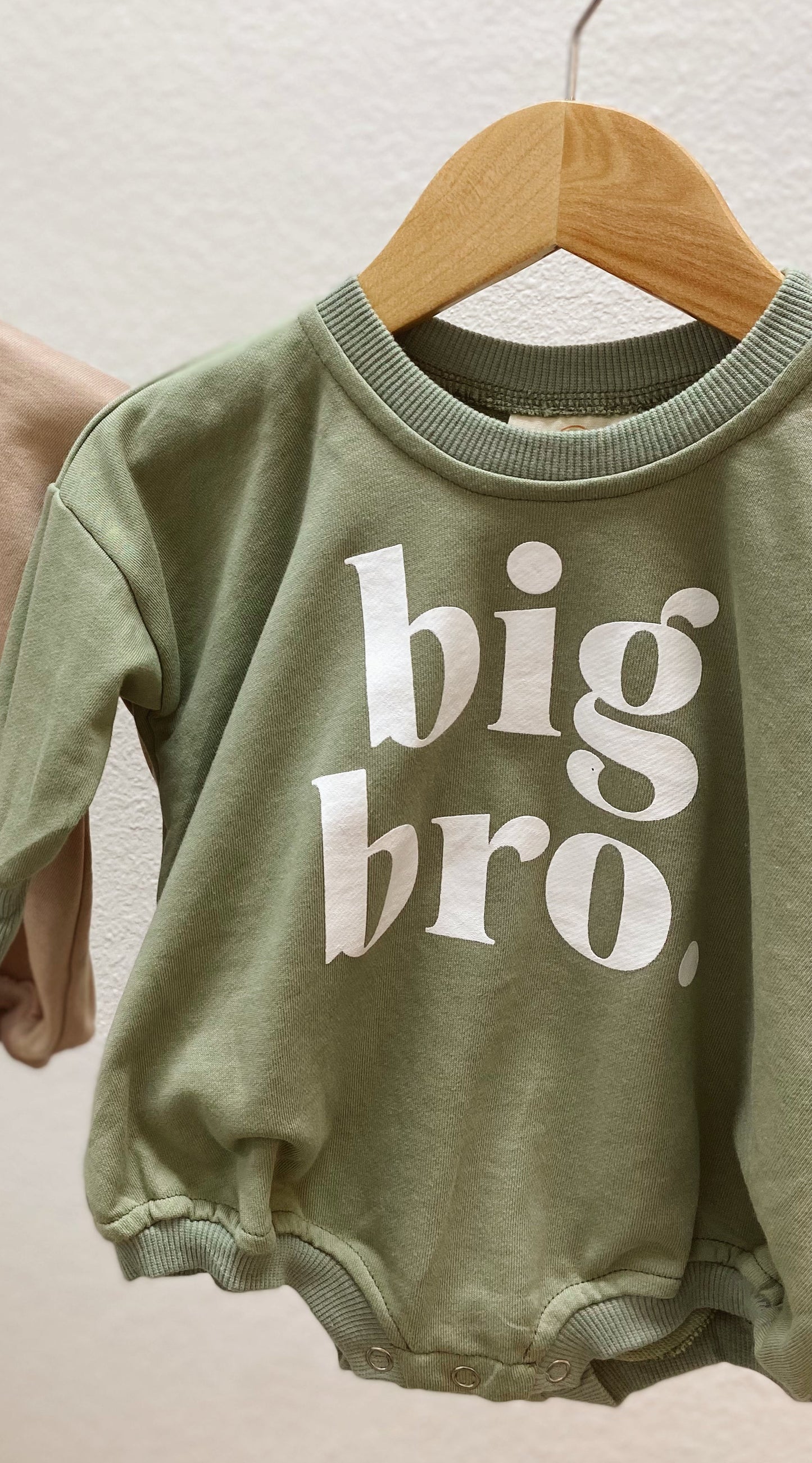 Big Bro Oversized Sweatshirt Romper - Dark Sage