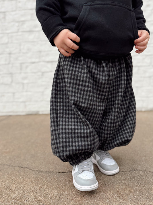 Gingham Balloon Pants