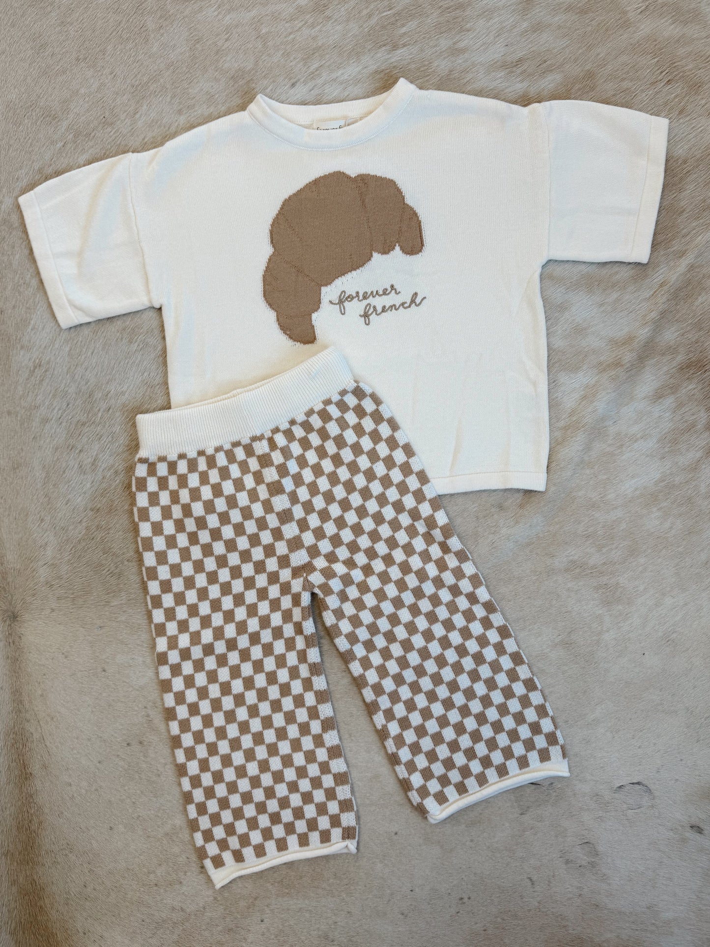Knit Pant Set | Croissants