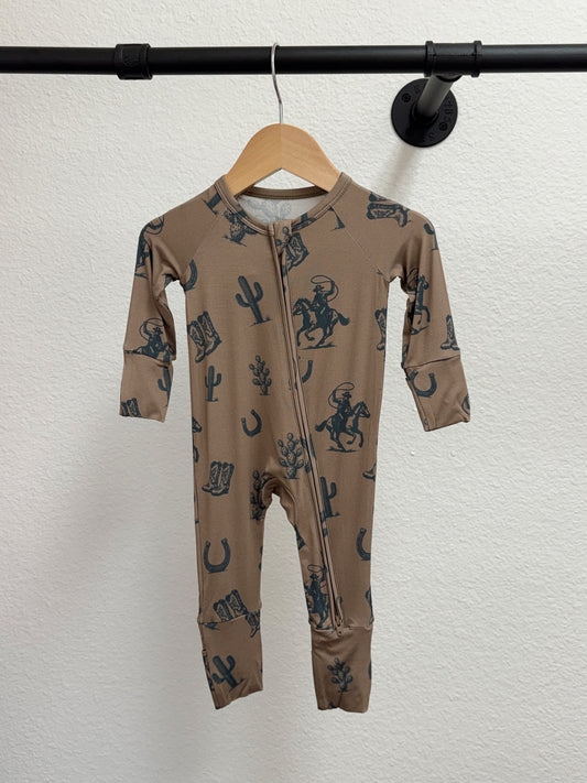 Dusty Cowboys Zip Pajamas