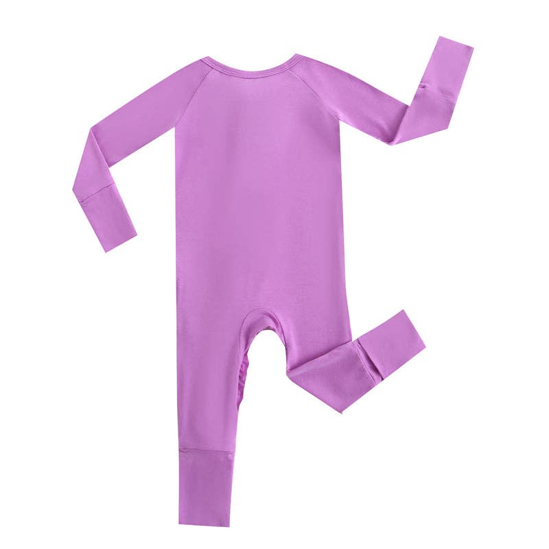 Luxie Lavender Ruffled Romper I Newborn