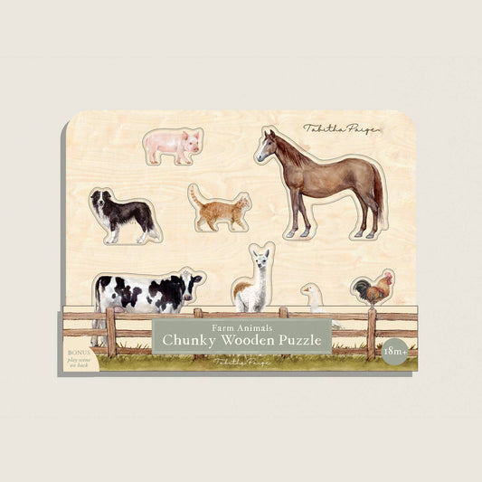 Farm Animals Wooden Puzzle: A Tabitha Paige Puzzle