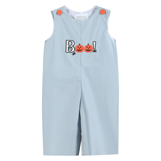 'Boo' Applique Overalls