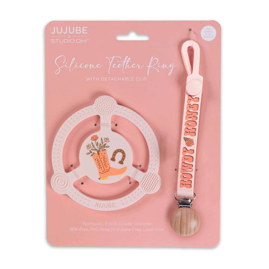 Silicone Teether Ring - Bloomin' Boot