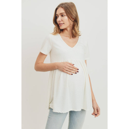 Maternity Swiss Dot Top