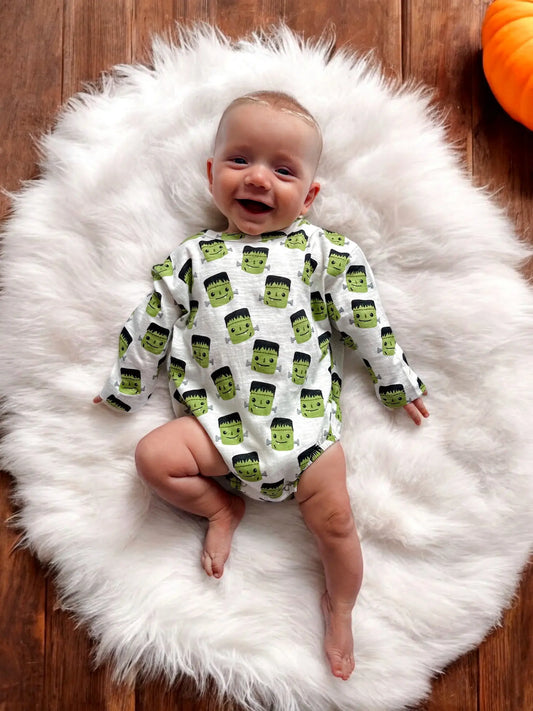 Halloween Monster Bubble Romper