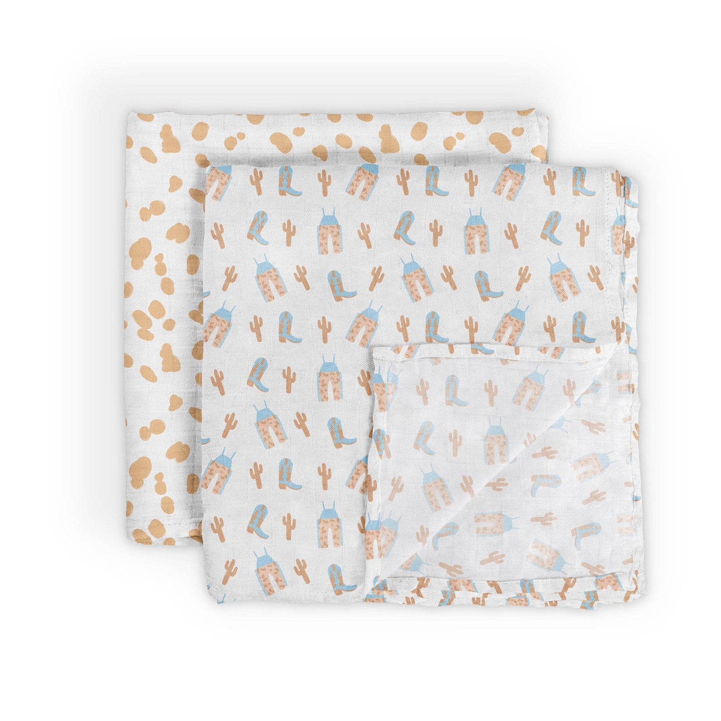 Swaddle Blanket Set - Howdy Partner Blue