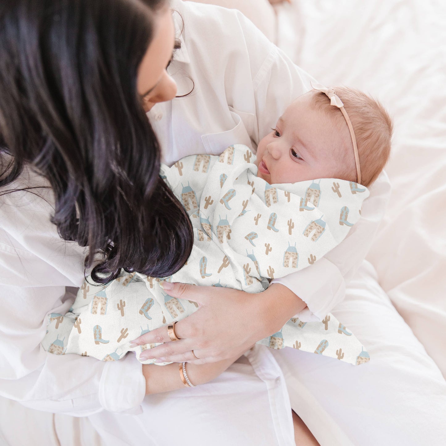 Swaddle Blanket Set - Howdy Partner Blue