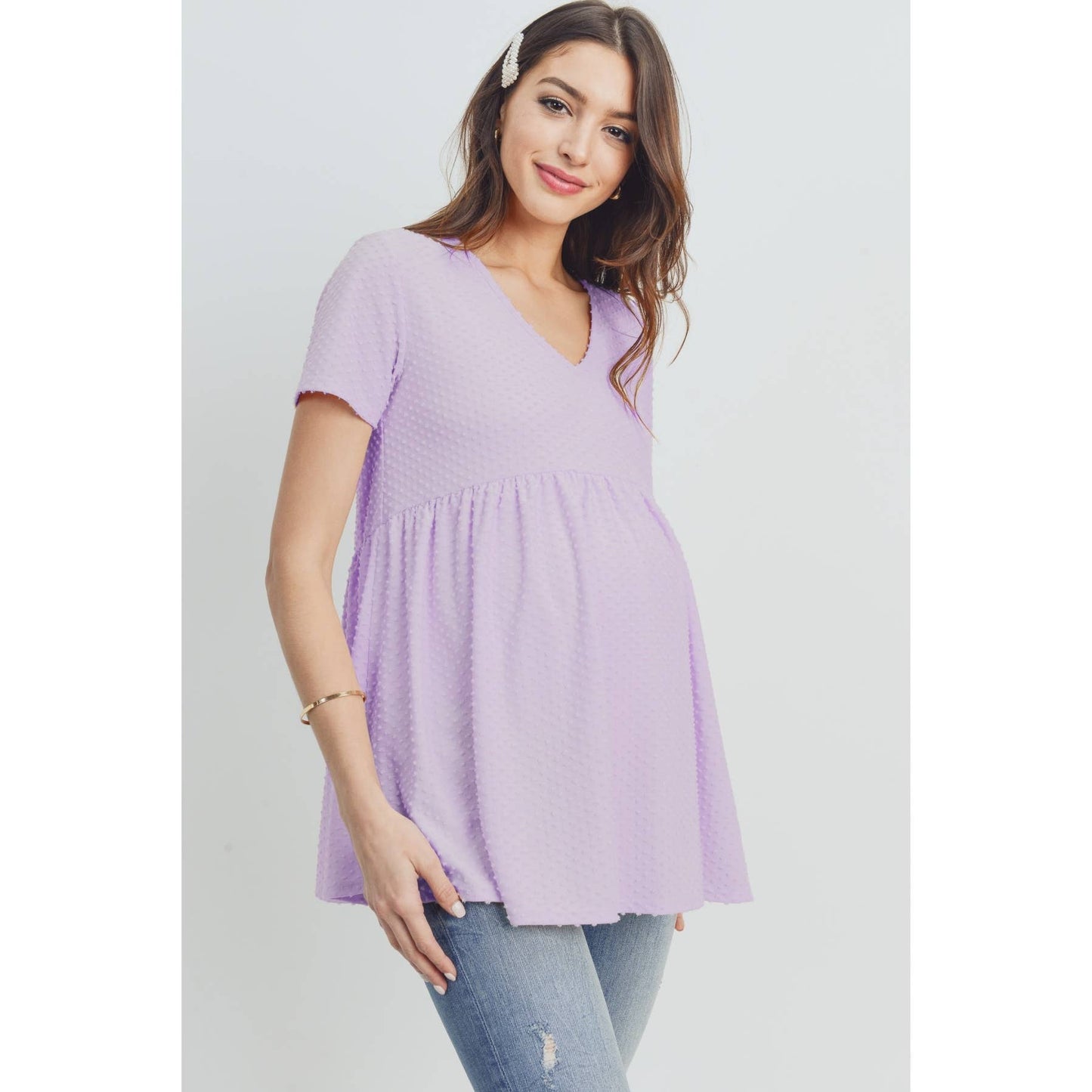 Maternity Swiss Dot Top